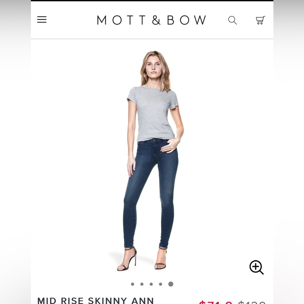 Mott and Bow Mid-Rise Skinny Jeans Medium Blue